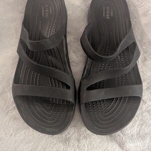 Black Crocs  Sandals